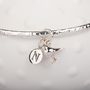 Personalised Hammered Bangle With Baby Robin Charm, thumbnail 3 of 6