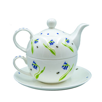 Bluebell Bone China Teapot For One, 2 of 2