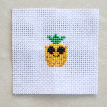 Kawaii Pineapple Cross Stitch Kit, 4 of 9