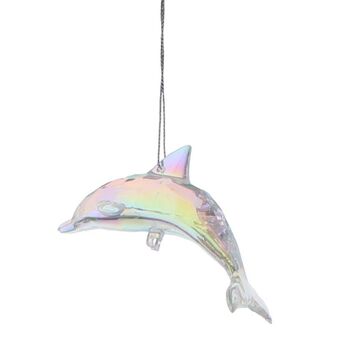 Clear Iridescent Acrylic Dolphin, 2 of 2