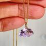 Amethyst Gemstone Cloud Necklace On Gold Vermeil, thumbnail 1 of 6