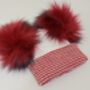 Red And White Striped Newborn Pom Pom Baby Hat, thumbnail 4 of 6