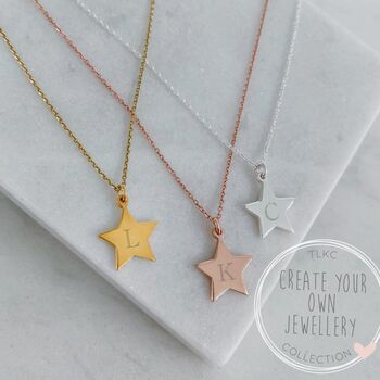 Personalised Mini Star Initial Necklace, 2 of 7