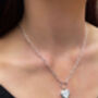 Sterling Silver Semi Precious Agate Heart Necklace, thumbnail 3 of 3