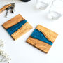 Olive Wood And Resin Coaster, thumbnail 1 of 7