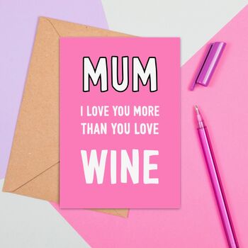 Large Size Mum Wine Lover Card, 2 of 2