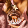 Personalised Baby Deer First Christmas Bauble, thumbnail 3 of 3