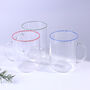 G Decor The Twist Rim Handcrafted Glassware Collection Tea Cups And Coffee Mugs In Red, Blue And Green, thumbnail 2 of 6
