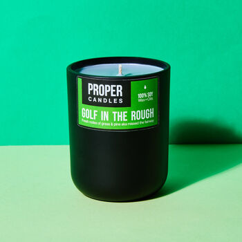 Golf Pine + Cut Grass Scented Soy Wax Candle, 9 of 9