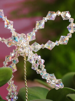 Crystal Bow Plant Decoration – Handmade Sparkling Plant Ornament, 2 of 5