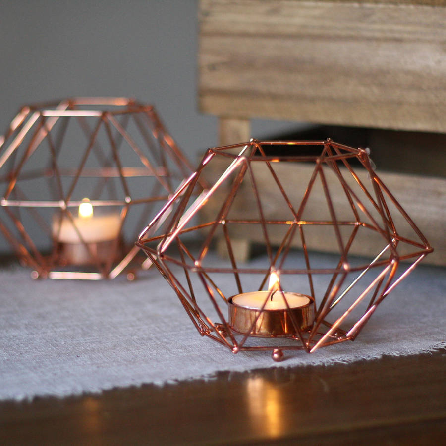 copper geometric candle holder by the wedding of my dreams ...