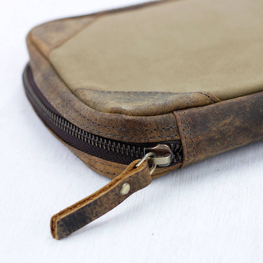 Leather And Canvas Family Travel Wallet And Organiser By Scaramanga ...