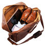 Personalised Leather Classic Holdall In Brown Or Black, thumbnail 7 of 12