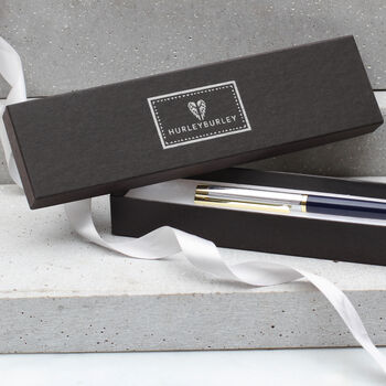 Personalised Black Lacquer Rollerball Pen, 3 of 5