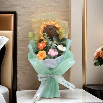 Handmade Crochet Flower Bouquet, 3 of 4