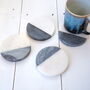 Marble Drinks Coasters Grey And White Set Four, thumbnail 2 of 6