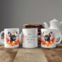 Personalised Dog Mug French Bulldog In An Autumn Wreath, thumbnail 2 of 2