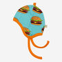 Hamburger Pattern Baby Bonnet Hat With Under Chin Cords, thumbnail 1 of 3