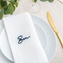 Personalised Script Table Wedding Name Place Setting, thumbnail 2 of 6