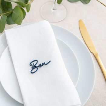 Personalised Script Table Wedding Name Place Setting, 2 of 6