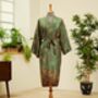 Cyan Tea; Silk Blend Kimono Dressing Gown, thumbnail 3 of 6