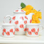 Ceramic Poppy Tea Cup, thumbnail 2 of 4