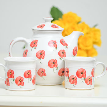 Ceramic Poppy Tea Cup, 2 of 4