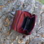 Women's Luxury Bordeaux Leather Small Trifold Purse Rfid Protected Personsalised, thumbnail 7 of 7