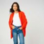 Neon Orange 100% Cashmere Travel Wrap Shawl Gift Boxed, thumbnail 5 of 8