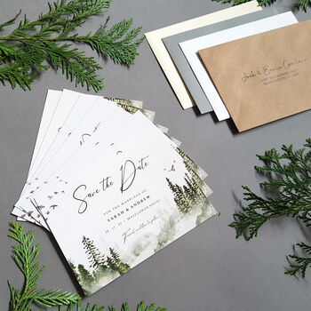 Misty Forest Save The Date Cards, 2 of 3