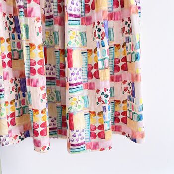 Garden Print Cotton Fabric Skirt, 3 of 6