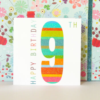 Sparkly 9th Birthday Card, 4 of 5