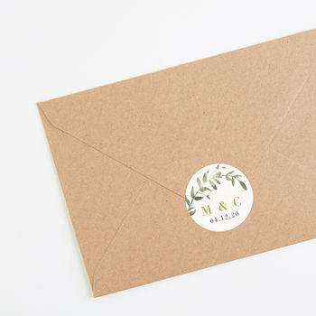Greenery Botanical Save The Date Tag, 3 of 5