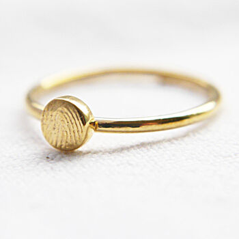 Recycled Silver Or Gold Fingerprint Stacking Ring, 3 of 7