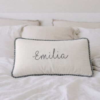 Personalised Name Muslin Nursery Cushion Cover, 4 of 8
