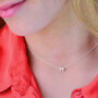 Girl's Personalised Mini Slider Initial Charm Necklace, thumbnail 2 of 7