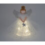 Small Light Up Silver Angel Christmas Tree Topper, thumbnail 1 of 5