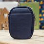 Double Zip Cross Body Bag In Navy Blue, thumbnail 2 of 3