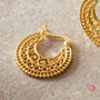 Filigree Gold And Silver Boho Style Hoop Earrings, thumbnail 9 of 11