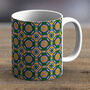 Green And Yellow African Print Mug Fabric Five, thumbnail 2 of 2