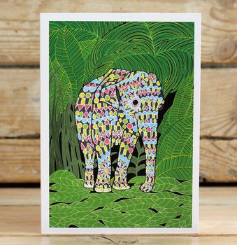 Indian Elephant Greeting Card, 2 of 2