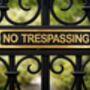 Solid Brass “No Trespassing” Door Sign Plaque With Black Finish, thumbnail 5 of 6