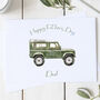 Personalised Land Rover Father's Day Card For Dad Or Grandad, thumbnail 1 of 2