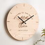 Personalised Wooden Newborn Clock, thumbnail 2 of 4