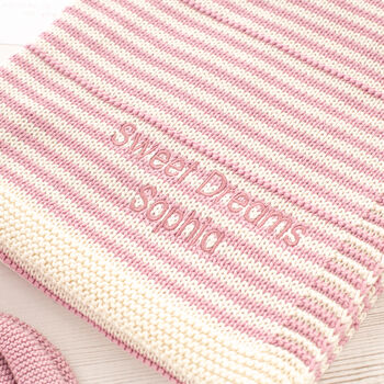 Baby Girl Dainty Stripe Blanket, 2 of 12