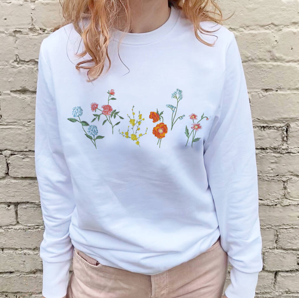 Embroidered Country Garden Jumper Oversized By Connie's World ...