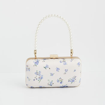 Cream Forget Me Not Pearl Handle Clutch, 2 of 7