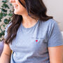 Embroidered Love Lives Here Women's Tshirt, thumbnail 1 of 4