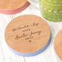 Personalised 'Biscuits And Tea' Colour Edge Coaster, thumbnail 3 of 7