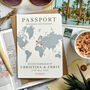 World Map Passport Wedding Invitation, thumbnail 2 of 12